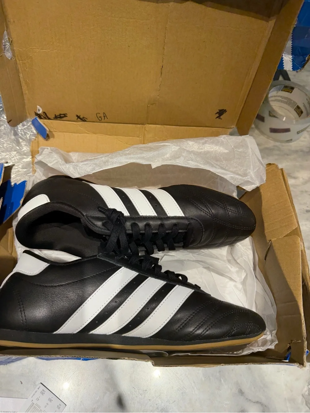 adidas Men’s Black & White Athletic Soccer Shoes